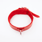 Love In Leather Faux Leather Collar With Faux Fur Lining