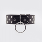 Love In Leather Faux Leather Collar With Dome Studs