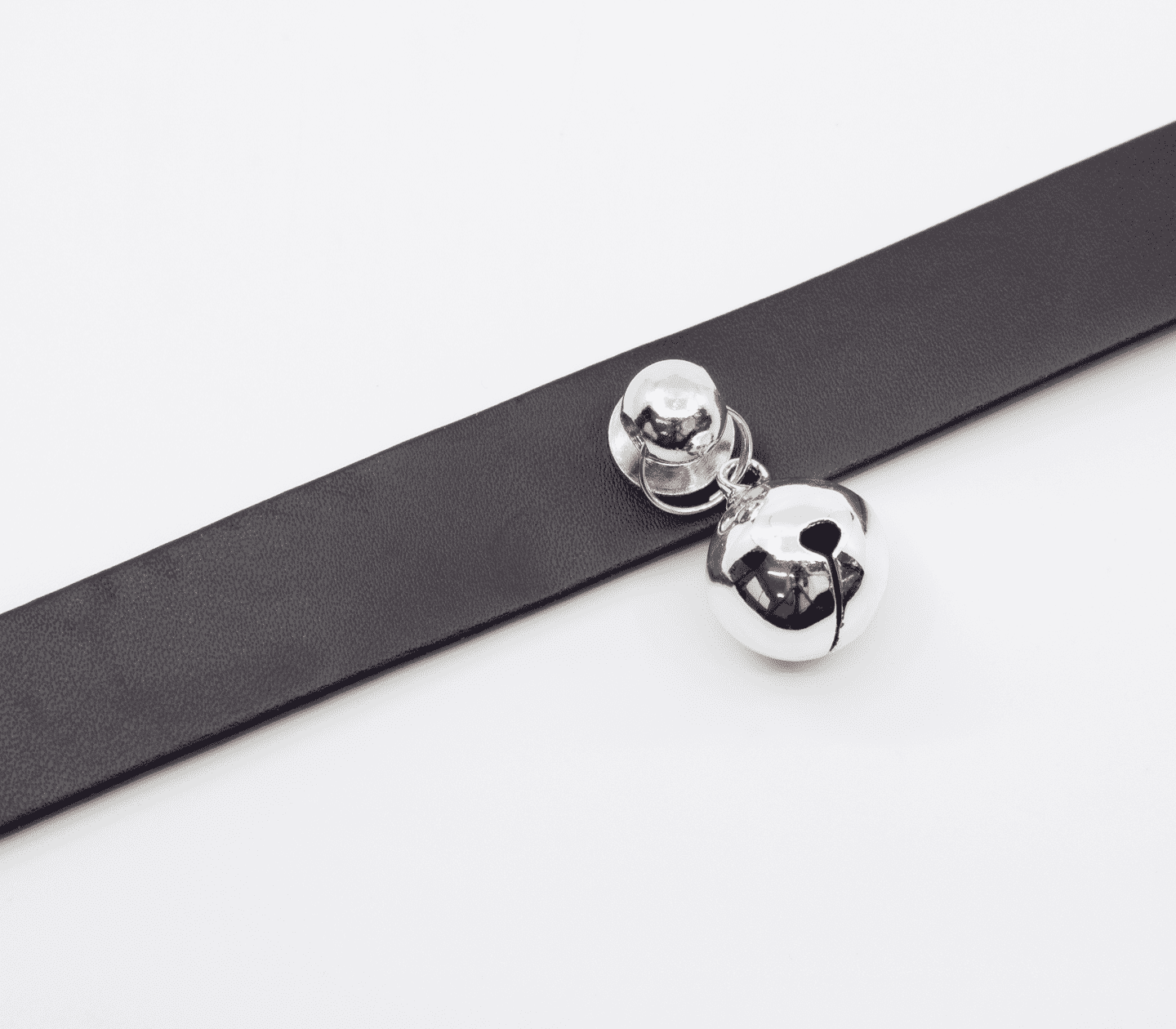 Love In Leather Faux Leather Collar With Cat Bell