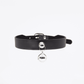 Love In Leather Faux Leather Collar With Cat Bell
