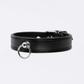 Love In Leather Faux Leather Collar With 2cm Rotating Ring