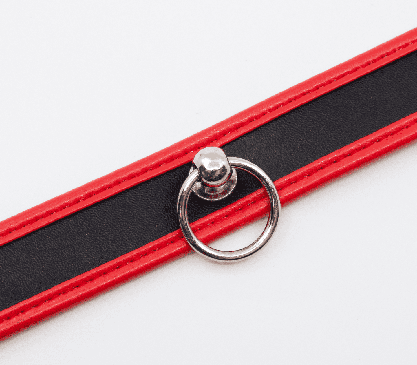 Love In Leather Faux Leather Collar With 2cm Rotating Ring