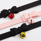 Love In Leather Faux Suede Leather With Centre Bow and Cat Bell