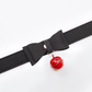 Love In Leather Faux Suede Leather With Centre Bow and Cat Bell