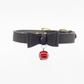 Love In Leather Faux Suede Leather With Centre Bow and Cat Bell