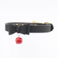 Love In Leather Faux Suede Leather With Centre Bow and Cat Bell