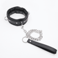 Love In Leather Padded Faux Flat Leather Collar With There 1" Dees