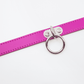 Love In Leather Faux Leather Collar With 1 Centre Dee And  3cm Ring