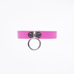 Love In Leather Faux Leather Collar With 1 Centre Dee And  3cm Ring