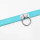 Love In Leather Faux Leather Collar With 1 Centre Dee And  3cm Ring