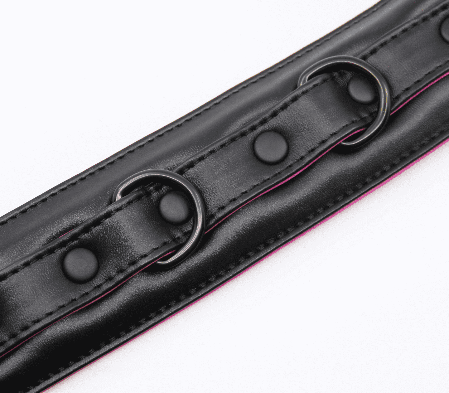 Love In Leather Padded Faux Leather With Hot Pink Lining