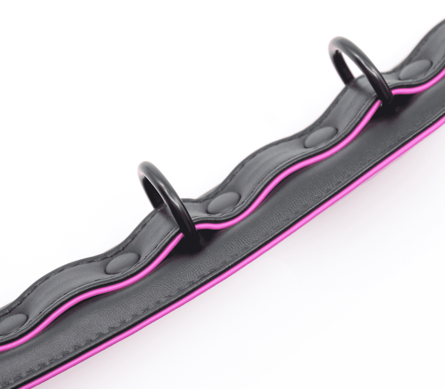 Love In Leather Padded Faux Leather With Hot Pink Lining