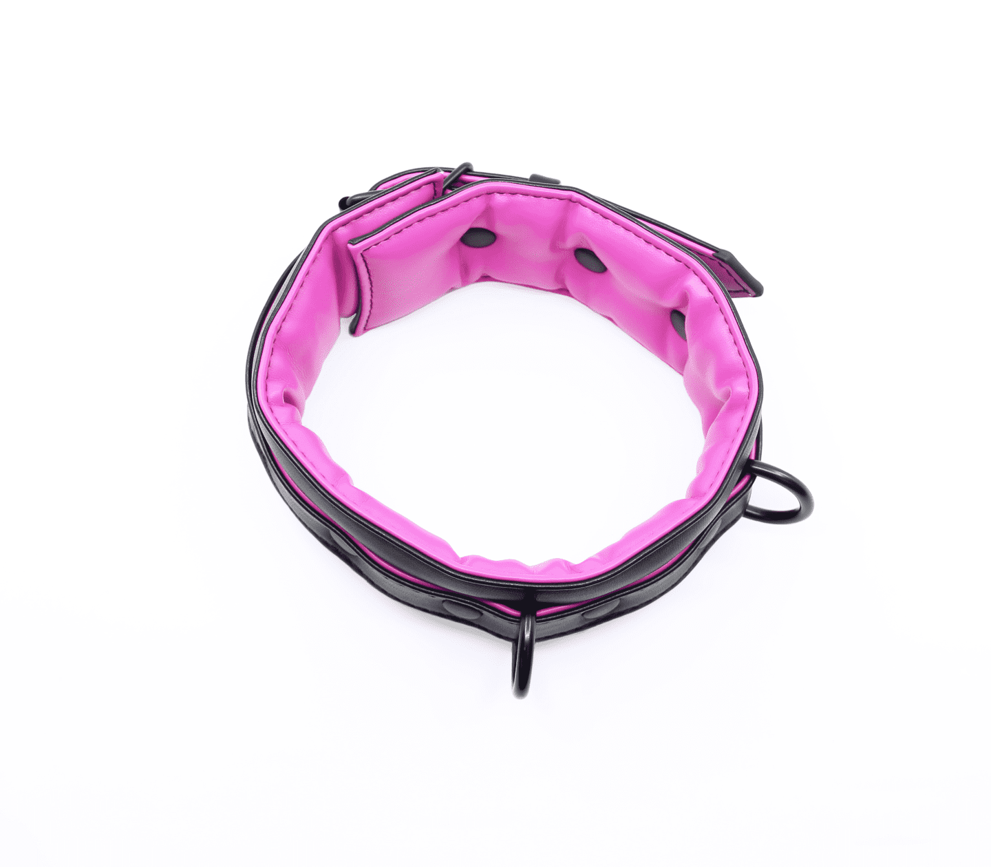 Love In Leather Padded Faux Leather With Hot Pink Lining