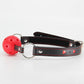 Love In Leather Heart Inlay Faux Leather Gag With Breathable Ball B-GAG01