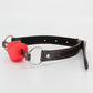 Love In Leather Heart Inlay Faux Leather Gag With Solid Heart Mouth Piece B-GAG01A
