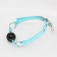 Love In Leather Turquoise Faux Leather Gag With Solid Rubber Ball B-GAG22