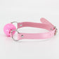 Love In Leather Pink Faux Leather Gag With Solid Rubber Ball B-GAG40