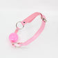 Love In Leather Pink Faux Leather Gag With Solid Rubber Ball B-GAG40