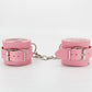 Love In Leather Faux Fur Lined Leatherette Wrist Restraints With Detachable Chain Join