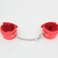 Love In Leather Faux Fur Lined Leatherette Wrist Restraints With Detachable Chain Join