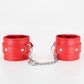 Love In Leather Faux Fur Lined Leatherette Wrist Restraints With Detachable Chain Join