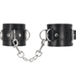 Love In Leather Faux Leather Wrist Cuffs With Buckle Closure And Detachable Chain Join