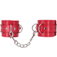 Love In Leather Faux Leather Wrist Cuffs With Buckle Closure And Detachable Chain Join