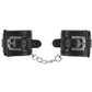Love In Leather Faux Leather Wrist Restraints With Detachable Chain Join And Diamanté Buckle