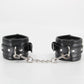 Love In Leather Faux Leather Wrist Restraints With Detachable Chain Join And Diamanté Buckle