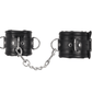 Love In Leather Heavily Padded Wrist Restraints With Dee Rings Lockable Buckles