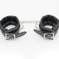 Love In Leather Heavily Padded Wrist Restraints With Dee Rings Lockable Buckles