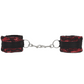 Love In Leather Bright Satin Wrist Cuffs Covered In Luxurious Lace