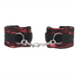 Love In Leather Bright Satin Wrist Cuffs Covered In Luxurious Lace
