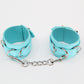 Love In Leather Turquoise Blue Faux Leather Wrist Restraints