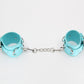 Love In Leather Turquoise Blue Faux Leather Wrist Restraints