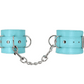 Love In Leather Turquoise Blue Faux Leather Wrist Restraints