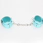 Love In Leather Turquoise Blue Faux Leather Wrist Restraints