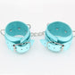 Love In Leather Turquoise Blue Faux Leather Wrist Restraints