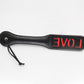 Love In Leather Black Faux Leather Slapper Paddle With ‘Love’ Cut Out Design B-PAD05
