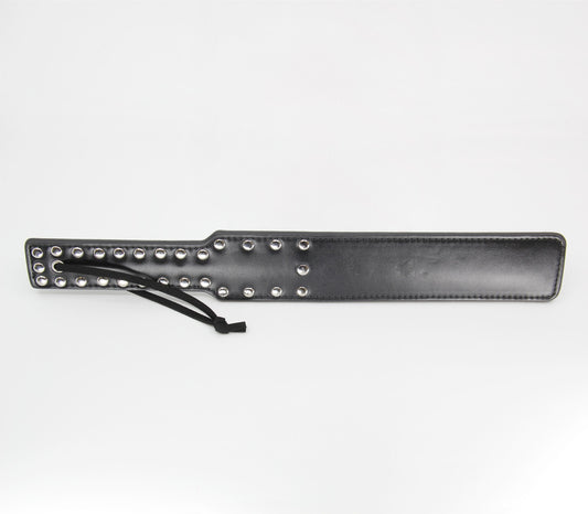 Love In Leather Faux Leather Paddle With Decorative Stud Handle And Wrist Strap B-PAD07