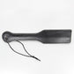 Love In Leather Our Basic Plain Black  Faux Leather Paddle With Nylon Wrist Strap B-PAD12