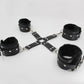 Love In Leather PU Hog Tie Shackle With Detachable Faux Fur Lined Ankle And Wrist Restraints