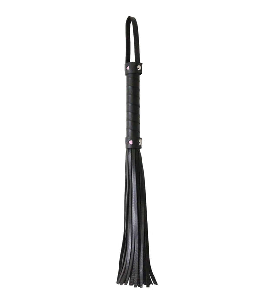 Love In Leather Faux Leather Flogger With Heart Design On Handle B-WHI04