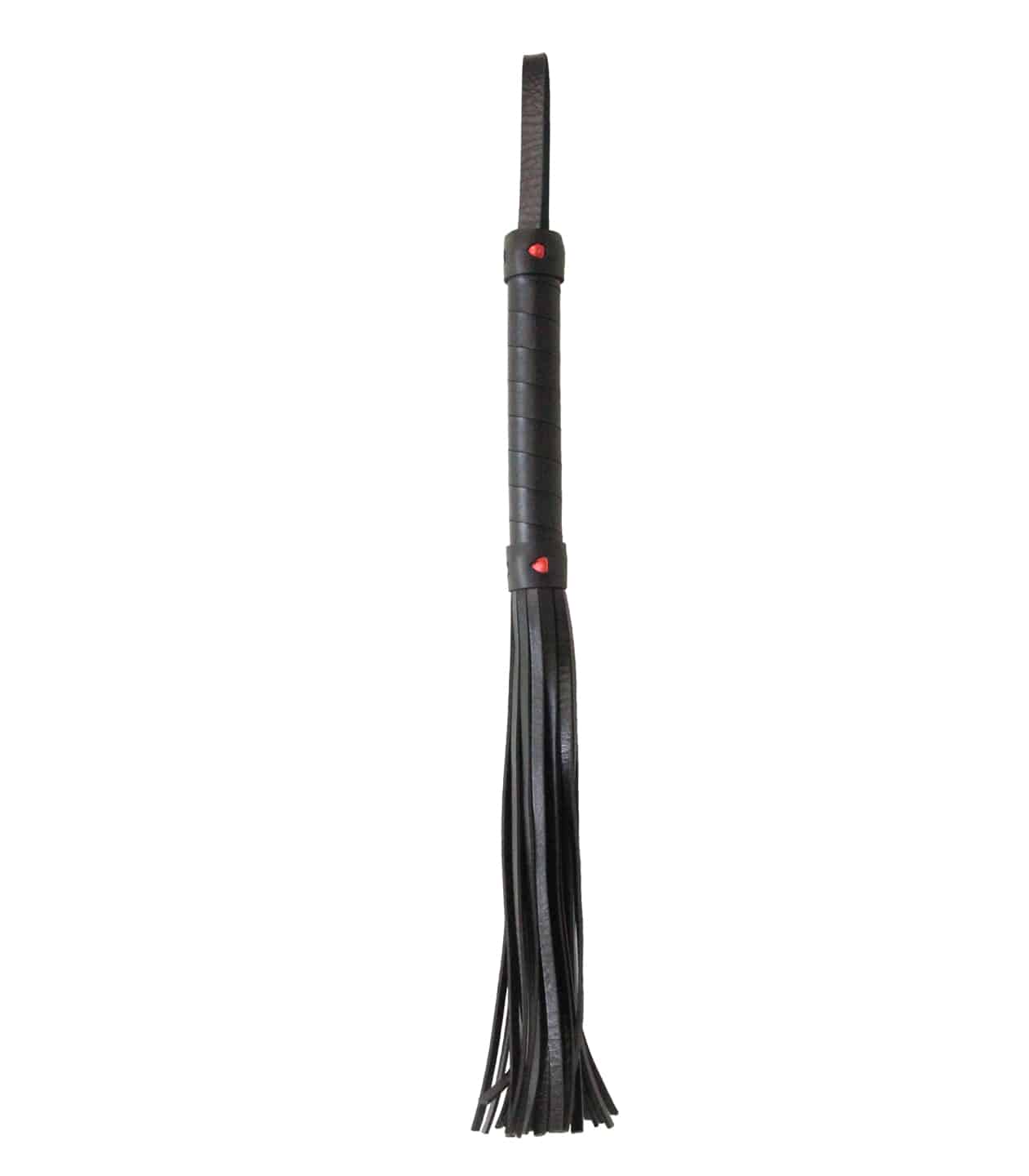 Love In Leather Faux Leather Flogger With Heart Design On Handle B-WHI04