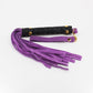 Love In Leather Mini Flogger With Latex Handle, Detachable Wrist Strap And Faux Suede Leather Tails B-WHI05