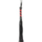 Love In Leather Faux Leather Flogger Featuring A Red And Black Candy Striped Handle B-WHI10BR