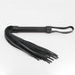 Love In Leather Black Leather Look Flogger With Wrist Strap And Matte Black Hardware B-WHI11