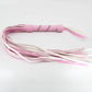Love In Leather Long Faux Leather Flogger With Wrap Around Silver Chain Detail B-WHI42