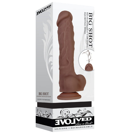 Evolved Big Shot - Brown 20.3cm (8") Squirting Dildo Vibrator