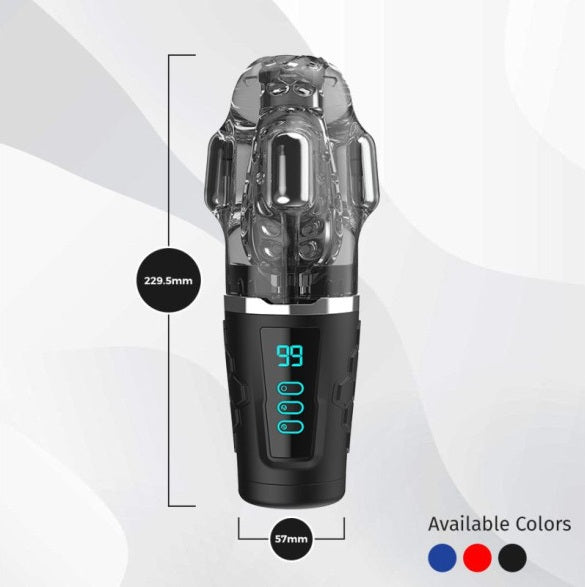 Peak Performa Hypershaker Automatic App Controlled LCD Masturbator Black